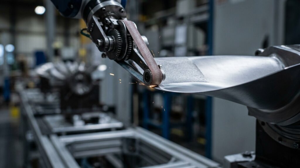 Automated Turbine Blade Polishing Process Workflow