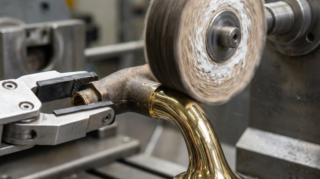 Роботизированные решения для полировки латунных смесителей 4 Automated Polishing Process Workflow