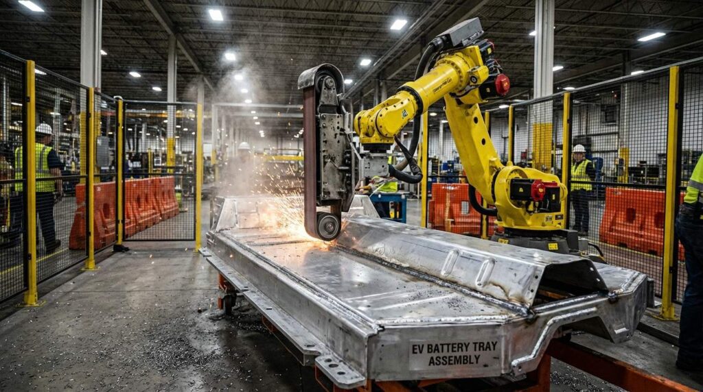 EV Battery Tray Robotic Grinding Solutions 6 EV Battery Tray Robotic Grinding Solutions