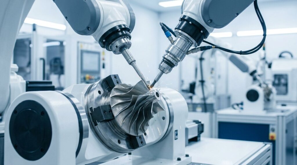 Aerospace Turbine Blade Robotic Polishing & Deburring Solution
