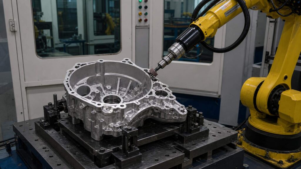 Aluminum Alloy Transmission Bell Housing Robotic Deburring and Grinding Solution