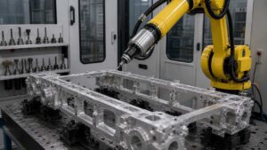 Aluminum Alloy Engine Lower Frame Edge Deburring Solution