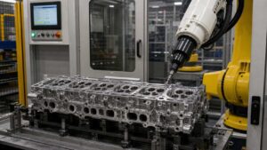 Aluminum Alloy Engine Cylinder Head Robotic Deburring and Grinding Solution