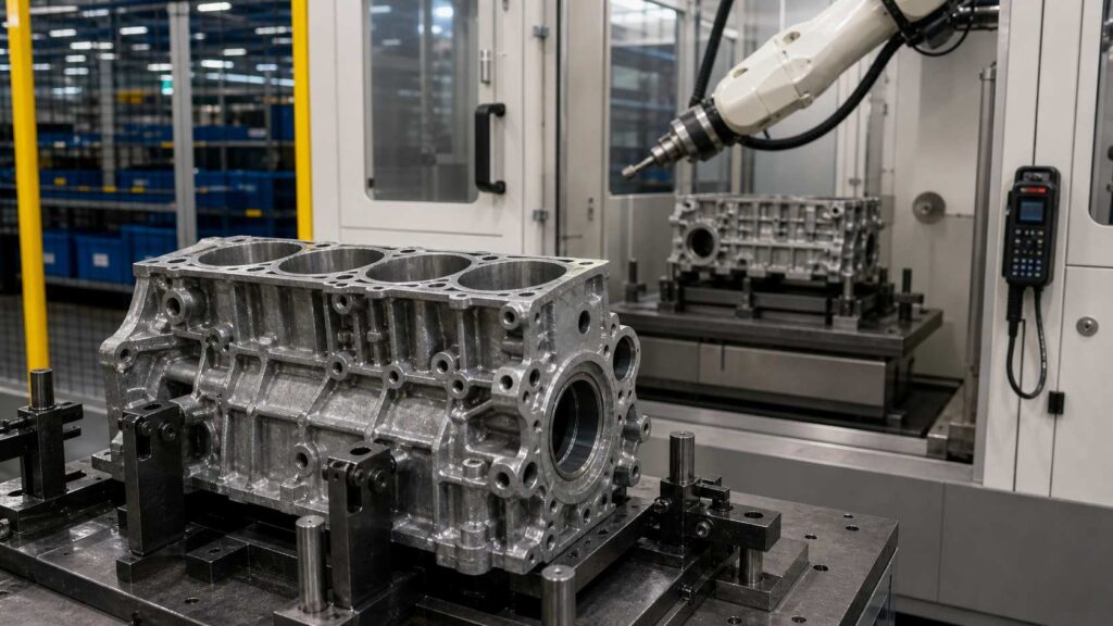 Robotic Deburring and Grinding Process for Aluminum Alloy Engine Cylinder Block