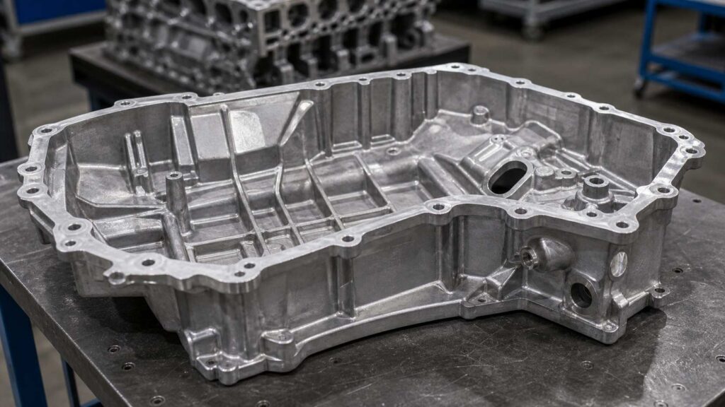 Aluminum Alloy Engine Oil Pan Assembly Robotic Deburring Solution 3 What Is an Aluminum Alloy Engine Oil Pan Assembly?