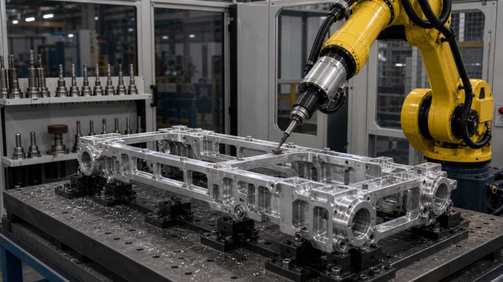 Robotic Deburring and Grinding Process for Aluminum Alloy Bearing Ladder Frame