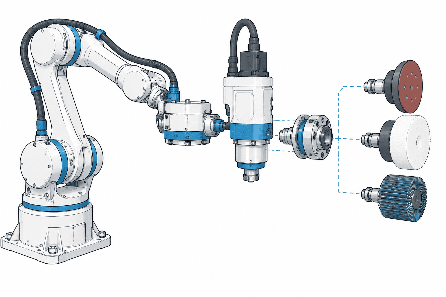 Robotic Polishing Machine: The Complete Selection Guide 3 Exploded diagram of robotic polishing system components